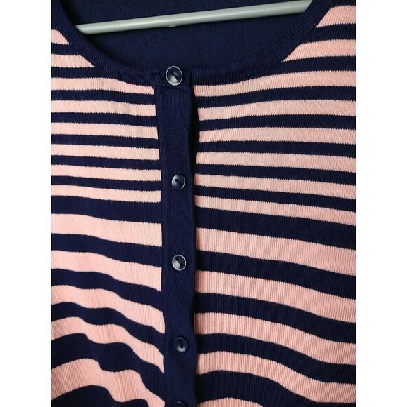 Vila Milano Blue Pink Button Front Long Sleeve Cardigan. Size M - Picture 4 of 9